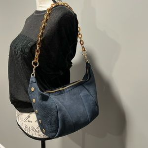 Hammitt Morgan blue Suede Shoulder Crossbody/Shoulder Bag